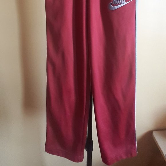 Red and Grey Nike Track Pants Kids Size 7 - Picture 2 of 6